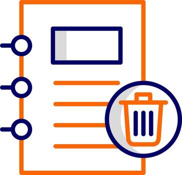 Notes Delete Vector Icon