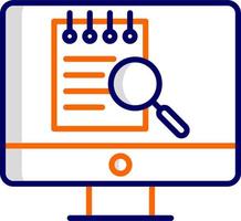 File Search Computer Vector Icon