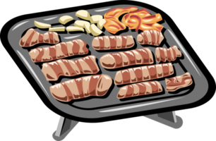 Grilled pork belly png graphic clipart design