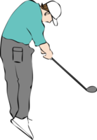 golf spelare png grafisk ClipArt design