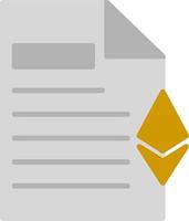 ethereum documento vector icono