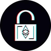 ethereum desbloquear vector icono