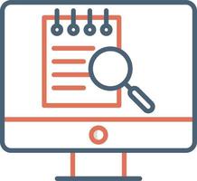 File Search Computer Vector Icon