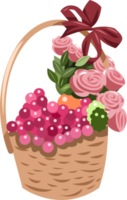 Flower basket png graphic design