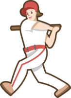 Baseball player png graphic clipart design