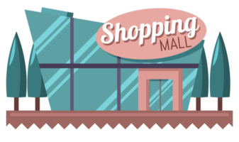 Shopping mall png graphic clipart design