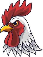 Chicken rooster head mascot vector