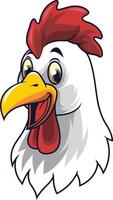 Cartoon happy rooster smiling vector