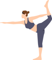 illustration de fille de yoga png