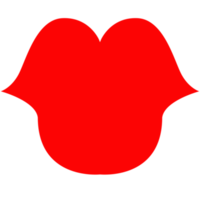 rojo labios grueso png