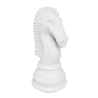 3d le rendu blanc Chevalier isolé sur transparent Contexte. objet coupure chemin sur png fichier