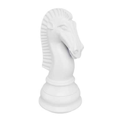 Fotografia do Stock: bispo claro branca Peça de Jogo de Xadrez 3d Render  isolado fundo branco