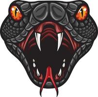 Angry cobra head mascot logo design vector