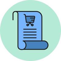 icono de vector de lista de compras