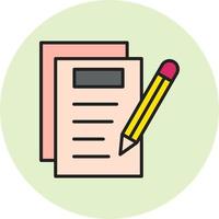 Notes Writing Vector Icon