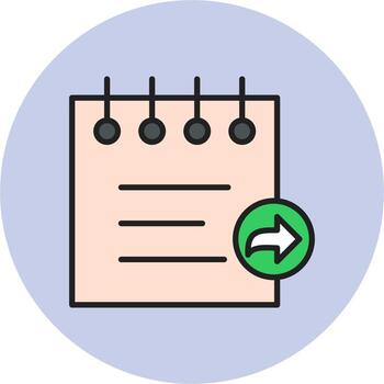 Notes Share Vector Icon