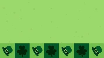 Animated Saint Patrick Day pattern background with copy space area. Suitable for holiday event. video