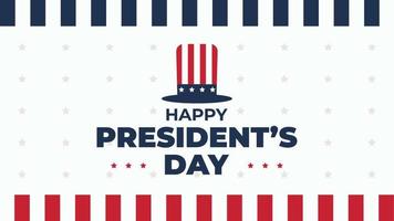 Animated Happy President's Day Text and Icon. Suitable for National Event on United Stated. video