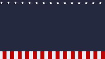 Animated of United States Flag Background wit Copy Space Area. Suitable for independence, memorial, patriot, veterans, presidents day, etc. video