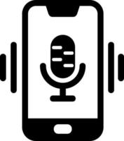 Mobile Voice Assistant Vector Icon