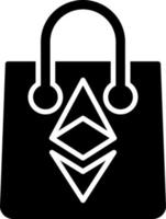 ethereum bolso vector icono