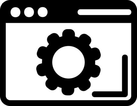 icono de vector de configuración del navegador