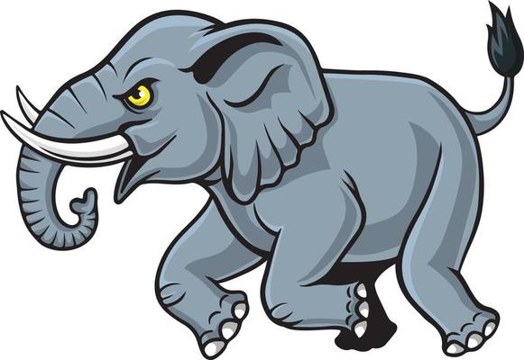 Vector Cartoon Elephant Vector Art & Graphics Vector Cartoon Elephant Vector Art & Graphics