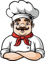 Cartoon chef man mascot design vector