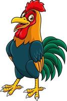 Cartoon rooster posing vector