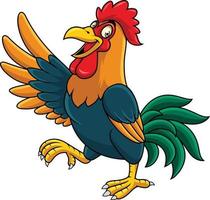 Cartoon rooster presenting vector