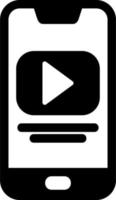 reproducir icono de vector de video