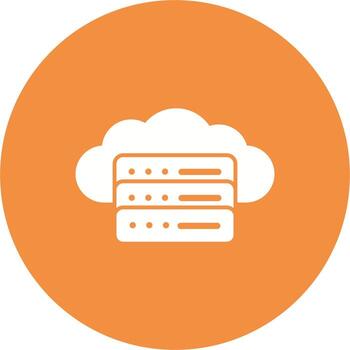 icono de vector de computación en la nube