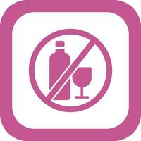 No Alcohol Vector Icon