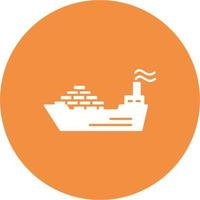 Cargo Ship Vector Icon