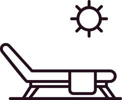 Sun bed Vector Icon