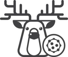 deer and virus illustration in minimal style png