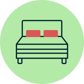 icono de vector de cama