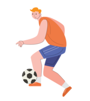 soccer player with the ball. playing football png