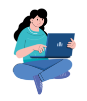 character people using laptop png