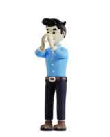 Male Employee 3D Model Icon png