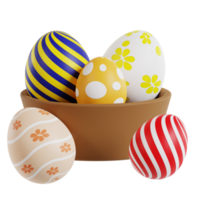 huevos de pascua 3d png