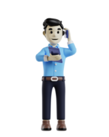 masculino empleado 3d modelo icono png