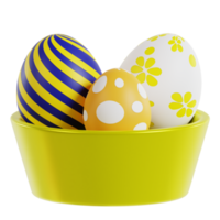 huevos de pascua 3d png