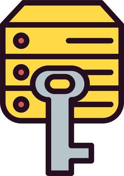 icono de vector de cifrado de datos