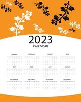 2023 unique calendar design. vector