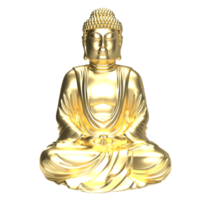 a ouro Buda para religioso conceito 3d Renderização png