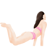 Surfer Girl Surfing Bikini illustration png