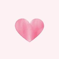 Watercolor valentine Heart Design Template vector
