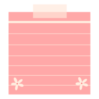 Pink Flowers Sticky Note png