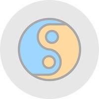 Yin Yang Vector Icon Design